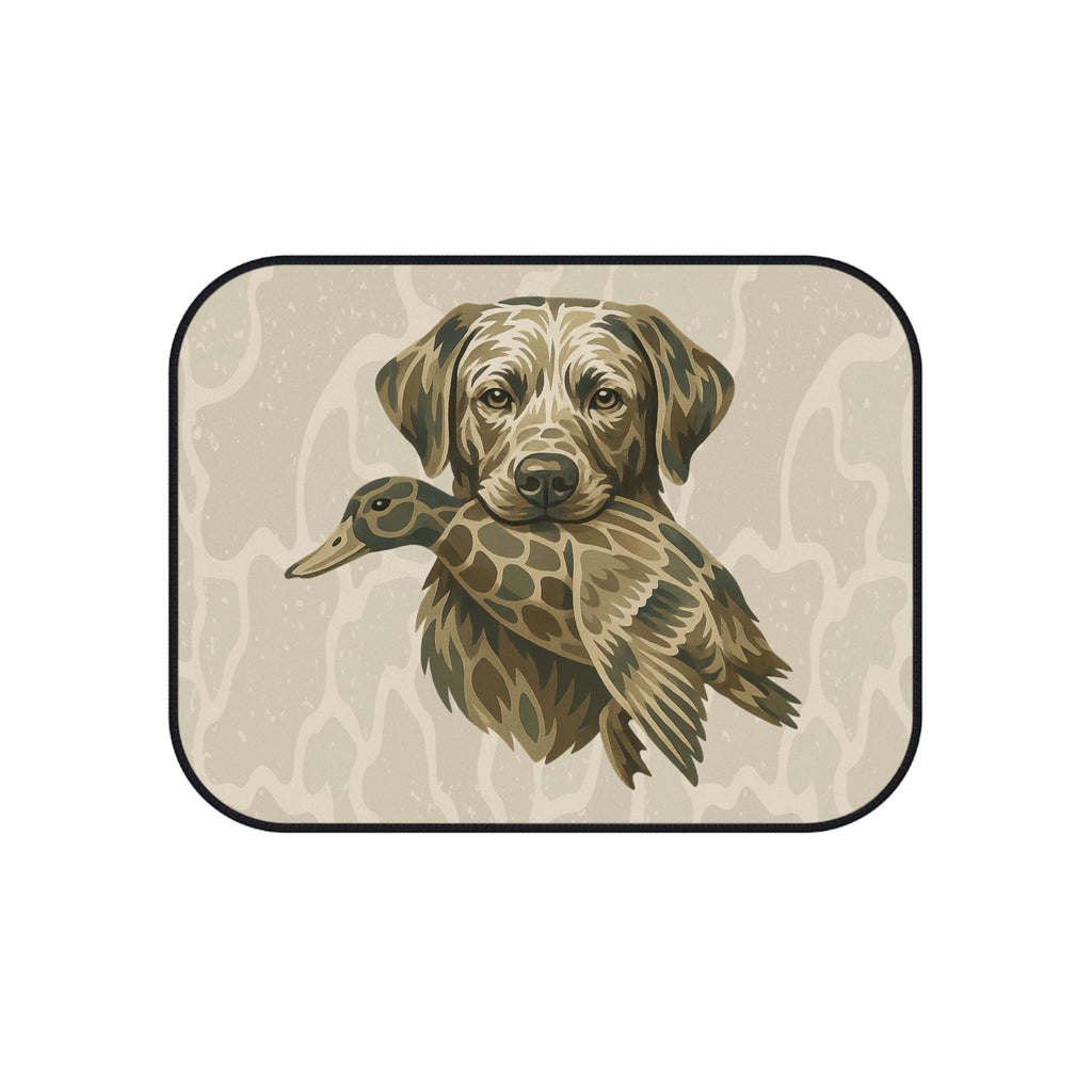 CAMO DOG & DUCK Car Floor Mats (Set of 4) - Beige Hunting Retriever Design